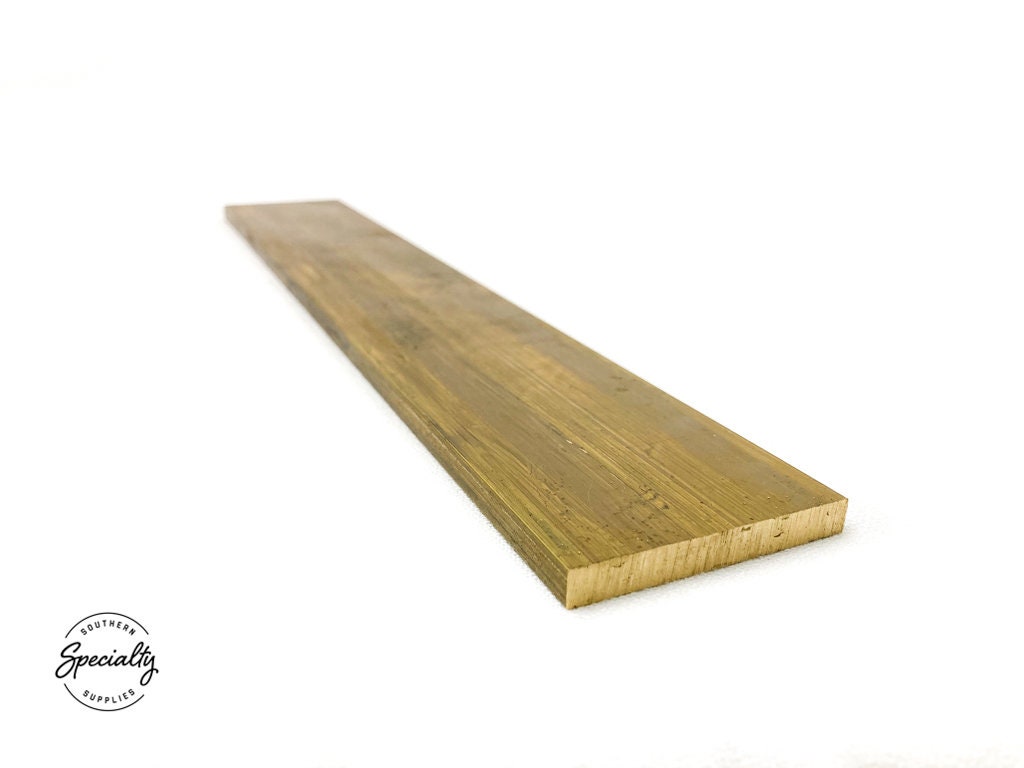 1/8" X 2" X 24" C360 Brass Flat Bar - Solid Brass Plate Stock For Machining & Crafting 3 thumbnail image