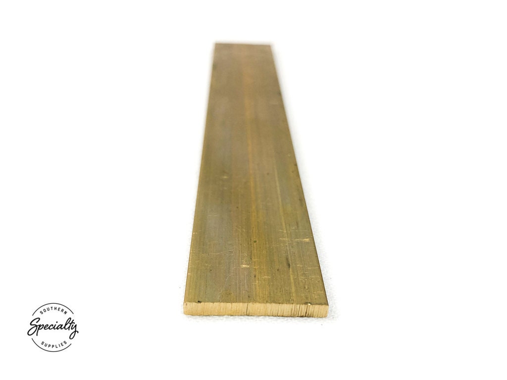 1/8" X 2" X 24" C360 Brass Flat Bar - Solid Brass Plate Stock For Machining & Crafting 5 thumbnail image