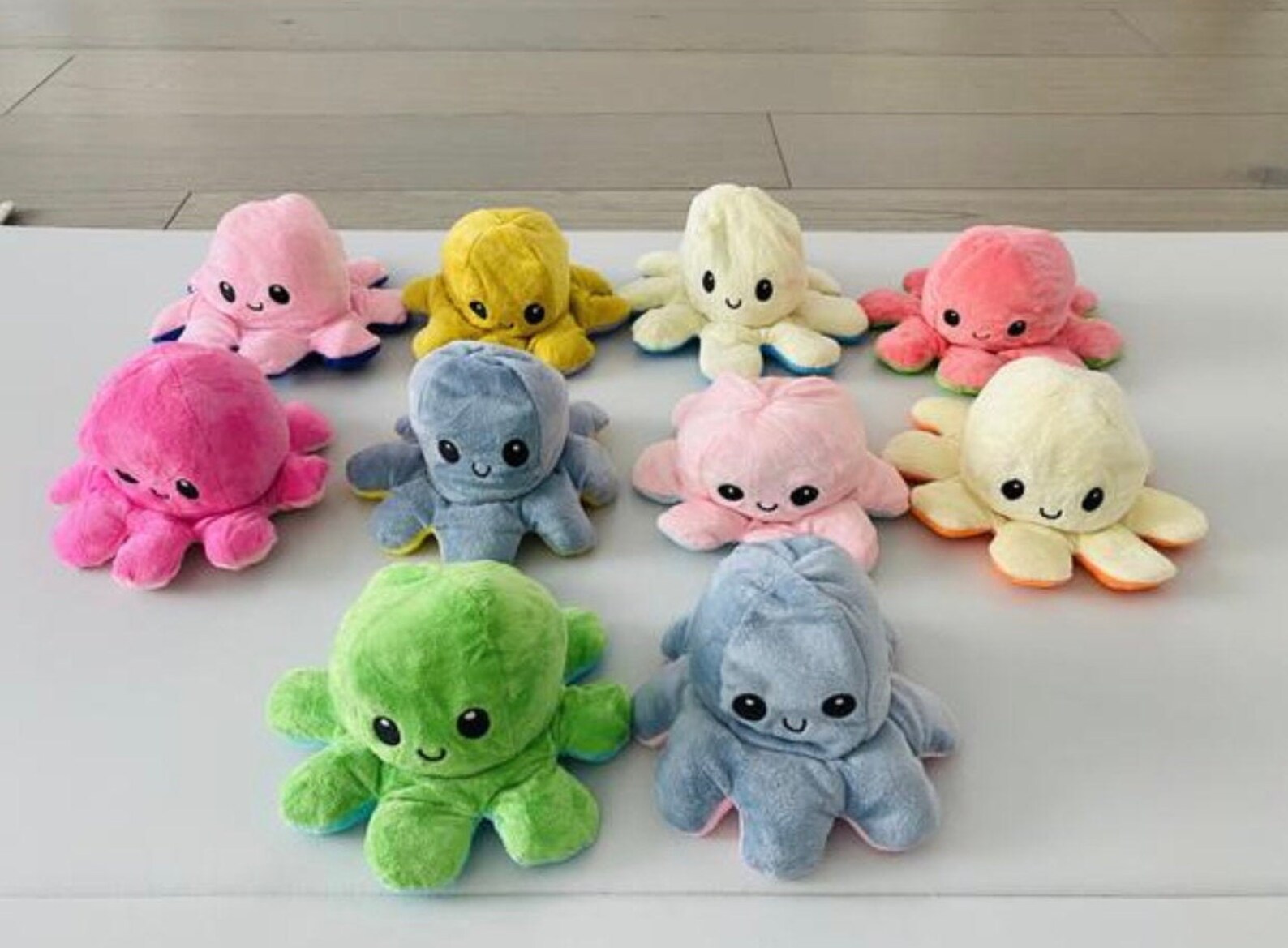 Reversible Octopus Plushie Happy Sad Sensory Plush | Etsy