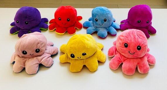 happy angry stuffed octopus