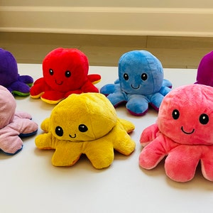 happy angry stuffed octopus