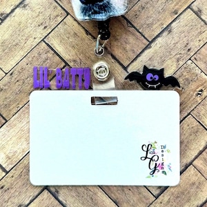 Little Batty Badge Buddy Topper Fall Badge Topper A Lil Batty Badge Buddy Halloween Nursing Flair ID Accessories Nurse Gift Teacher Gift