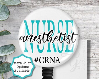 CRNA Badge Reel: Nurse Anesthetist Gift