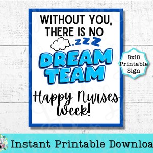 Nurses Week Printable Sign Instant Digital Download Donut Nurse ...