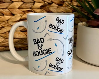 Bad and Bougie Mug Anesthesia Coffee Cup Funny Anesthesia Coffee Mug Anesthesia Mug CRNA Gift Anesthesia Gift Respiratory Therapist Mug