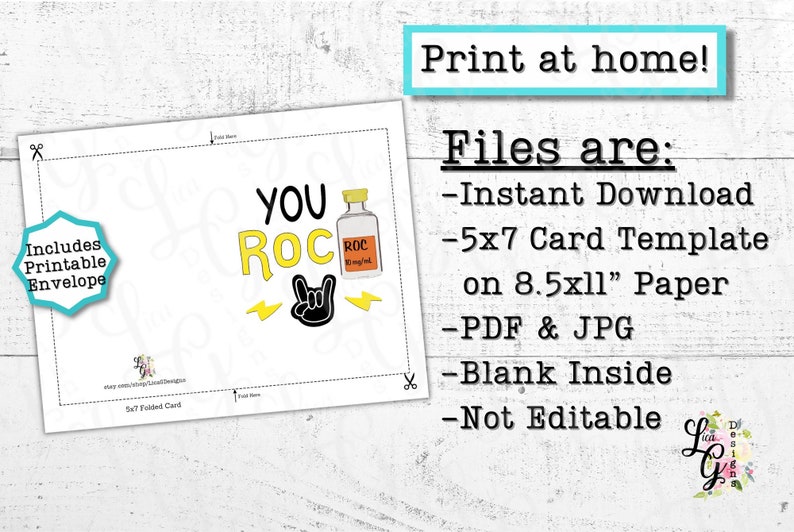 Anesthesia Printable Card Instant Digital Download You Roc Etsy
