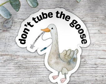 Don’t Tube The Goose Sticker Anesthesia Sticker Goals Anesthesia Sticker Nurse Sticker Vinyl Sticker CRNA Gift Intubation Anesthesia Gift