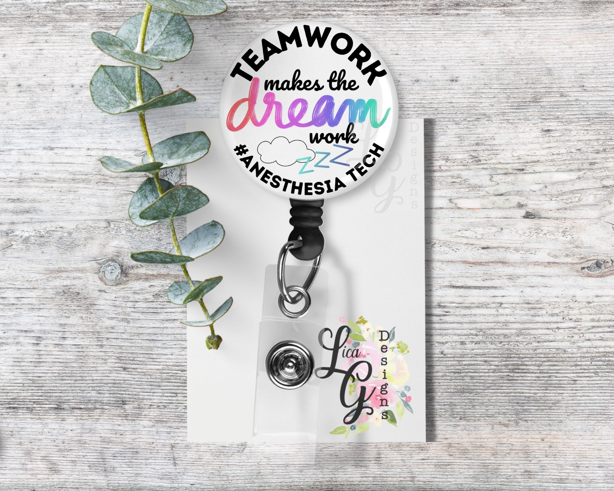 Teamwork Reels Anesthesia Tech Badge Reel: Teamwork Makes the Dream Work - Etsy
