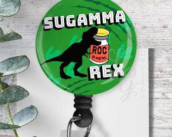 Anesthesia Badge Reel SugammaREX Badge Reel CRNA Badge Reel Lanyard Retractable Badge Holder Sugammadex Funny Anesthesia Gift CRNA Gift