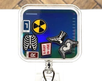 Xray Tech Shaker Badge Reel Radiology Shaker Badge Reel Xray Badge Reel Shaker Badge Radiologist Badge Rad Nurse Gift XRay Tech Gift