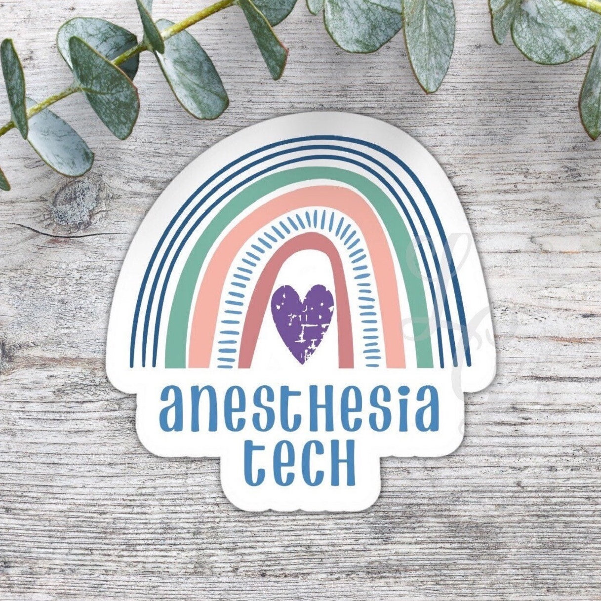 Anesthesia Tech Rainbow Sticker: Water-resistant Vinyl Decal - Etsy