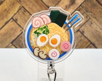 Ramen Shaker Badge Reel Food Shaker Badge Reel Nurse Badge Reel Shaker Badge Teacher Badge Ramen Noodles Badge Nurse Gift Teacher Gift