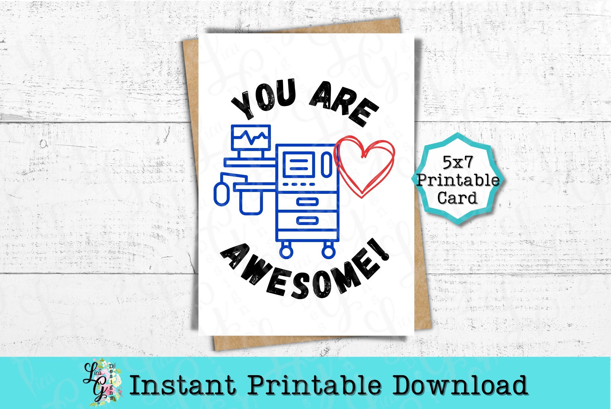 Anesthesia Printable Card Instant Digital Download You Are Etsy