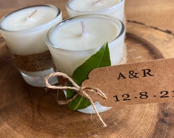 Mini candle wedding favours / bulk buy small soy candles / small soy wax candles / wedding bulk favours / weddings / scented soy candles