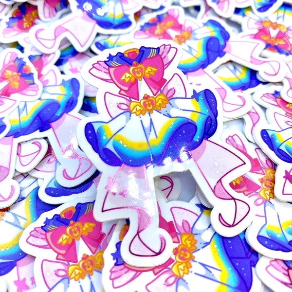 Usagi Metallic Cute Dress Sticker, Weatherproof