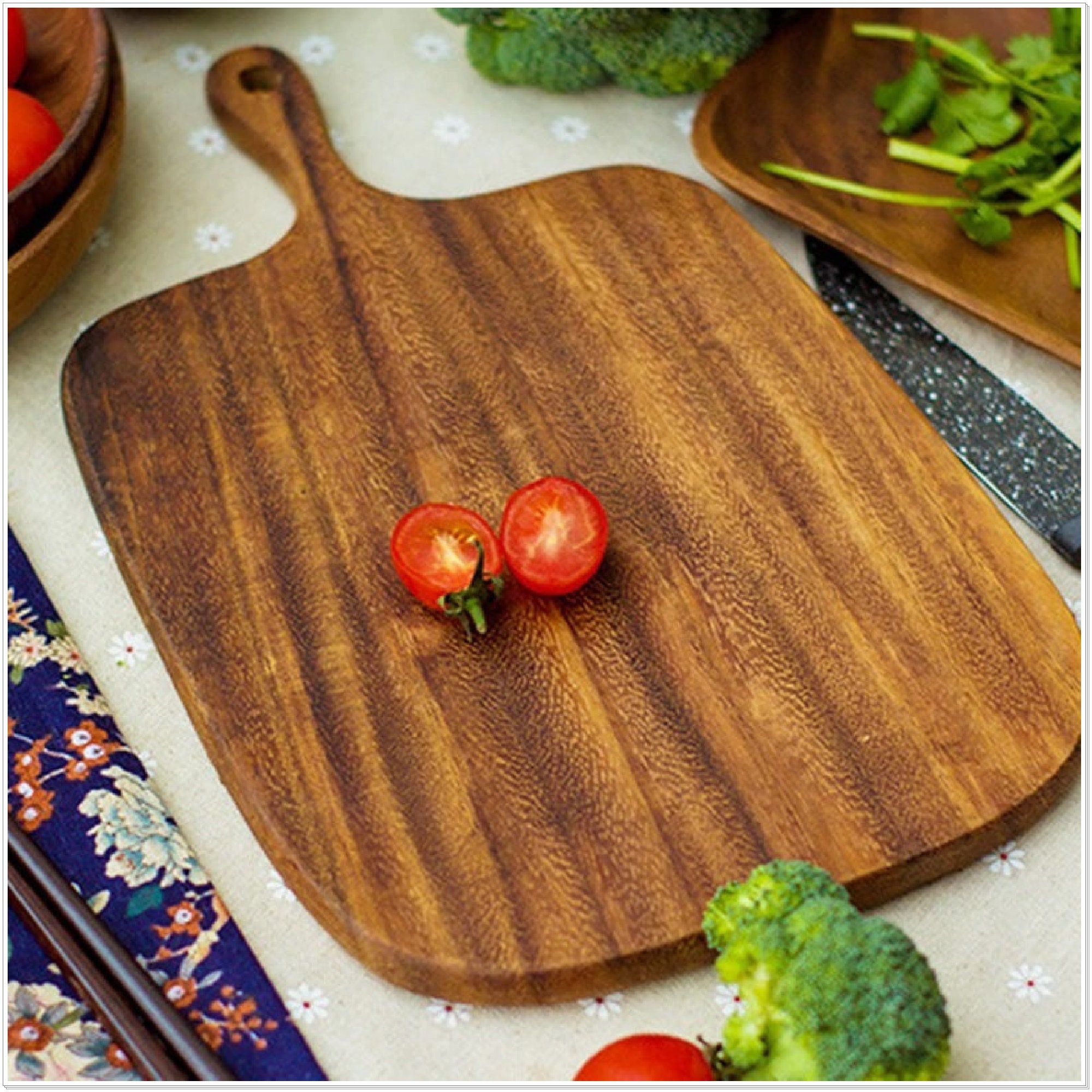 Kitchen Wooden Chopping Blocks Beech Walnut Pizza Bread Fruit Etsy