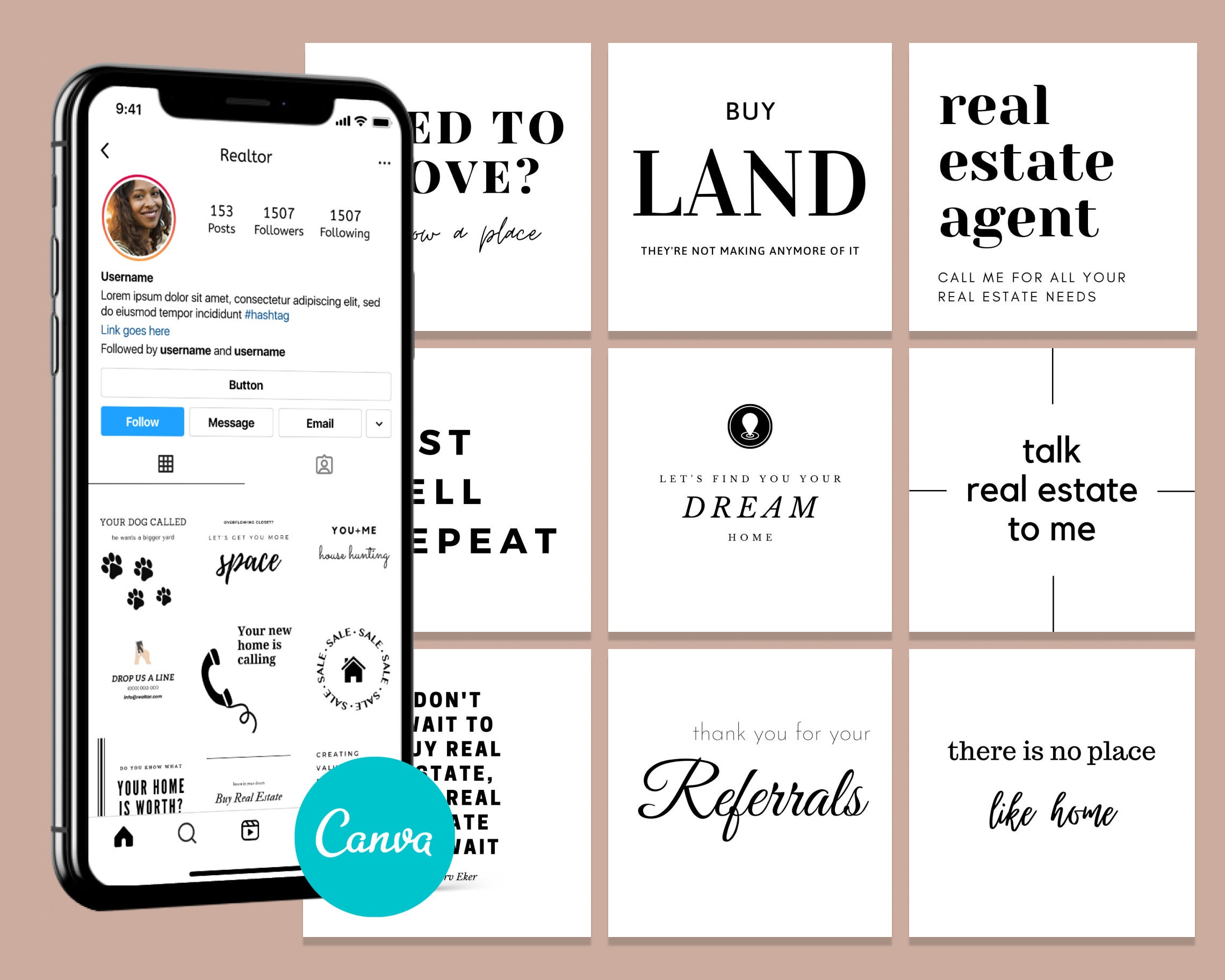 35 Realtor Instagram Engagement Posts Realtor Marketing Etsy