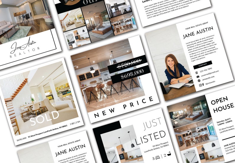 Modern Real Estate Canva Templates Digital Download | Etsy