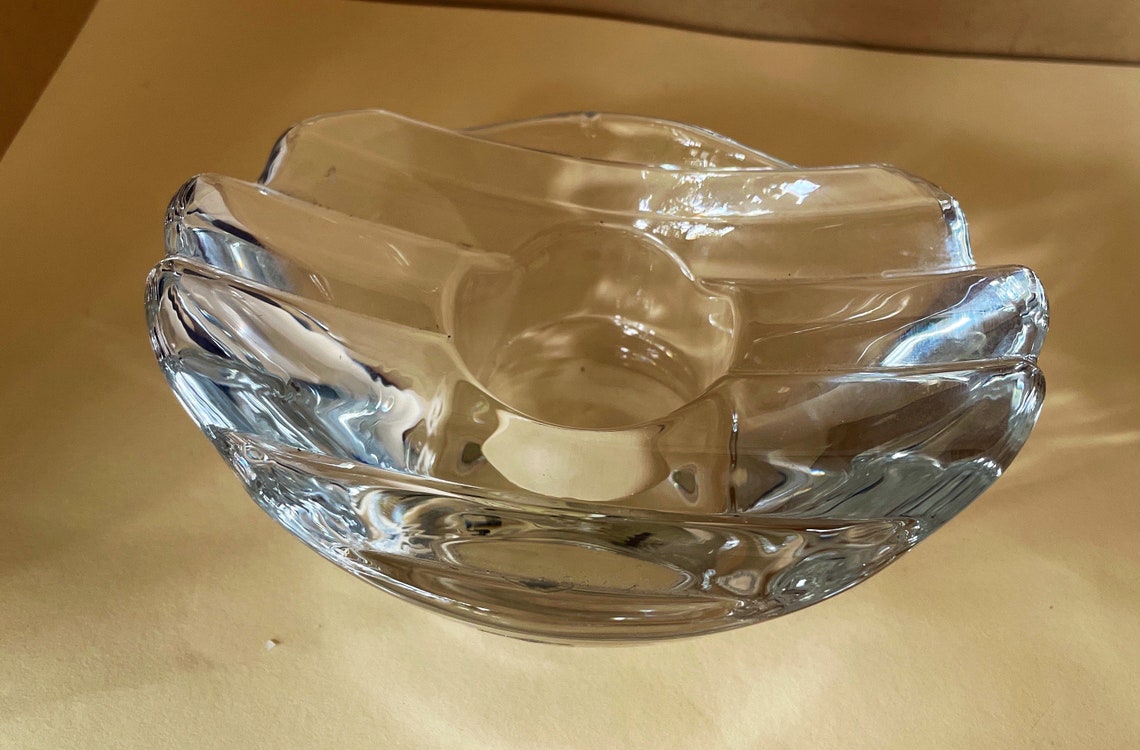 Orrefors Swedish crystal candle holder Etsy