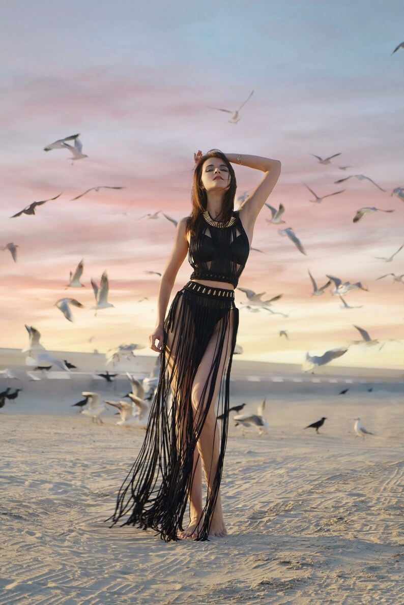 Artemis Macrame Set: Boho Festival Outfit, Tassel, Coachella Style ...