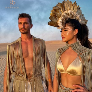 Spartan Vest. Festival vest, Men vest, Festival men outfit, Burning man top, Macrame top, Boho top, Bohemian, festival outfit, rave outfit.