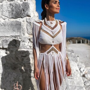 Helen of Troy Dress. Macrame Dress Festival Clothing Festival