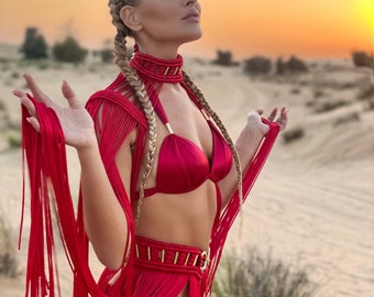 Ermis gesetzt. (Bikini nicht enthalten) Tulum Kollektion, Handmade Outfit, Rave Outfit, Festival Outfit, Festival Set, Tomorrowland, brennender Mann.