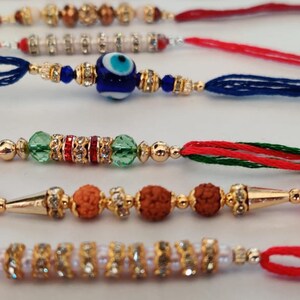 Thread For Rakhi Rakhies Rakshabandhan Multiple Thread Rakhis With Beads and Stones and ...