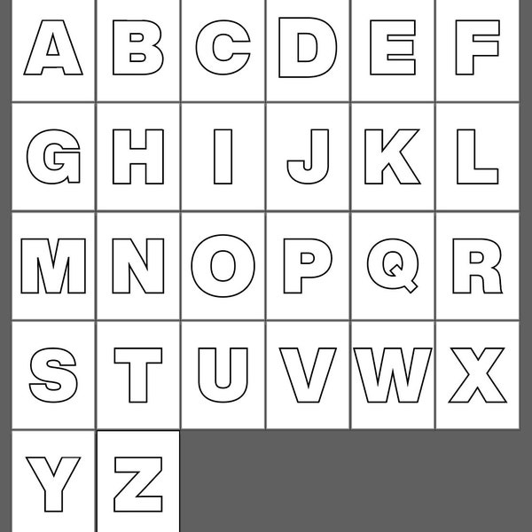 Printable Alphabet - Etsy