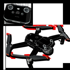 Personalisierbare DJI Mavic Air 2S Skin Template: Multiformat Digitaler Download für Cricut, Silhouette, ProCreate, Photoshop, Illustrator