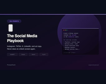 105+ KI-Prompts für Social-Media-Manager | Inhalt Kalender Instagram TikTok Linkedin Ad Copy