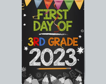 Erster Tag der 3.Klasse Schild, Jahrgang 2023 (PDF Download)