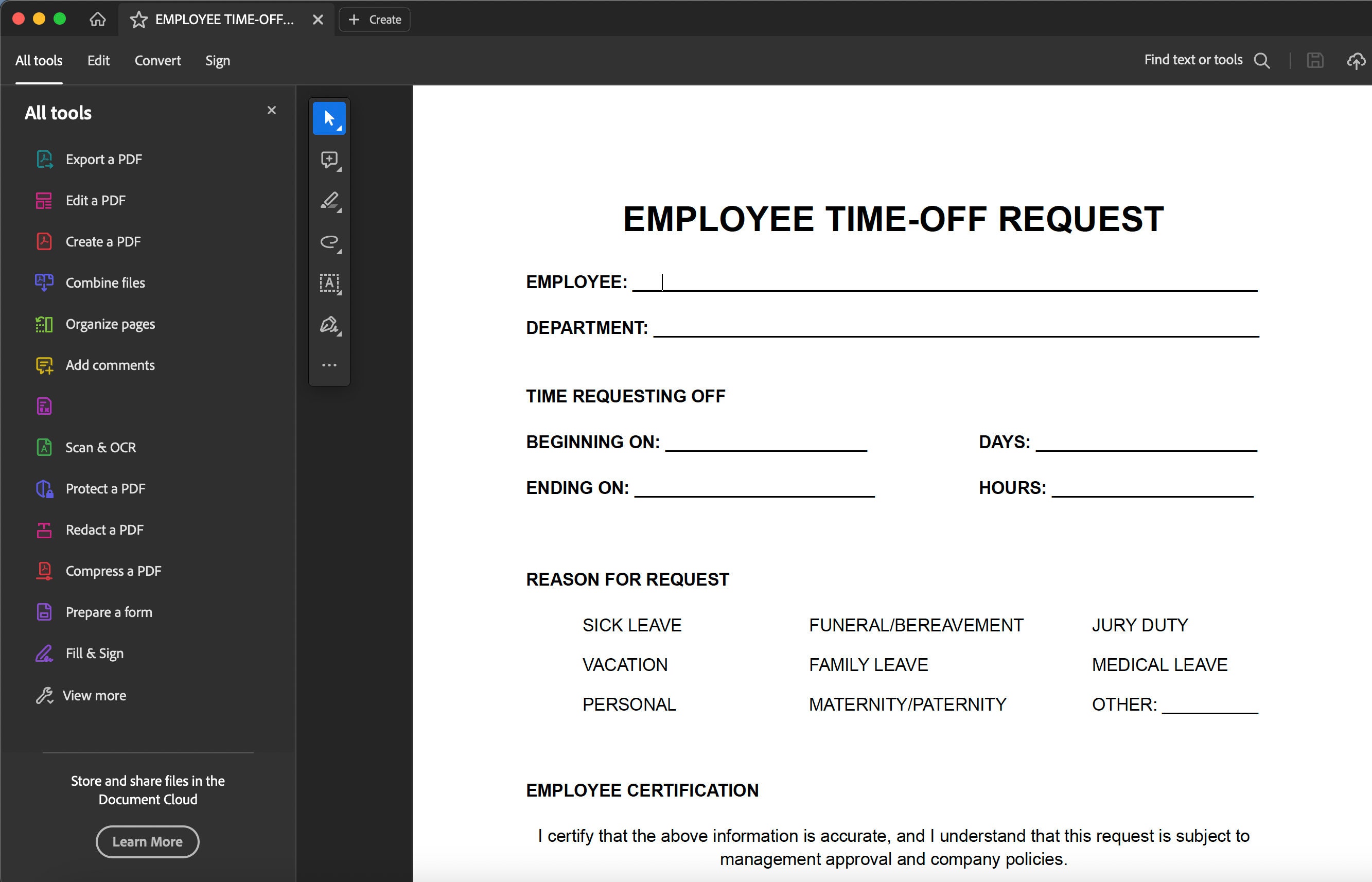 employee-time-off-request-template-vacation-request-form-pto-request