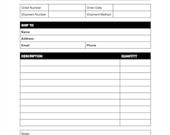 Professionelle Packzettelvorlage - PDF, Google Docs, Microsoft Word