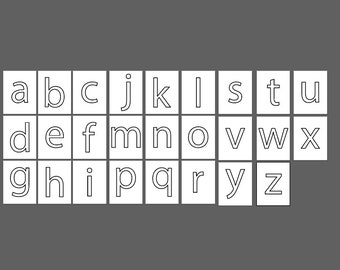 Ausdruckbare Alphabet Arbeitsmappe: Umrisse Kleinbuchstaben (PDF)