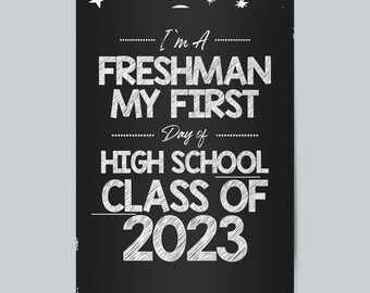 Schulanfang Schild | Abitur, Jahrgang 2023 (PDF Download)