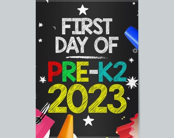 Schulanfangschild, Pre-K2 Klasse von 2023 (PDF)