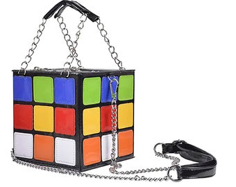 Yukun Handtasche Faltende Handtasche Rubiks Cube Stitching Bag Diamant Form veränderbare Falten Geometrie