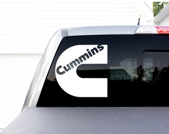 12” Cummins Decal Cummins Turbo Diesel Sticker *MATTE BLACK*