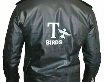 Mens T Birds Gang Grease 2 John Travolta Black Motorcycle Etsy Hong Kong