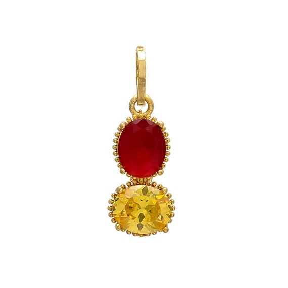 Ruby and deals yellow sapphire pendant