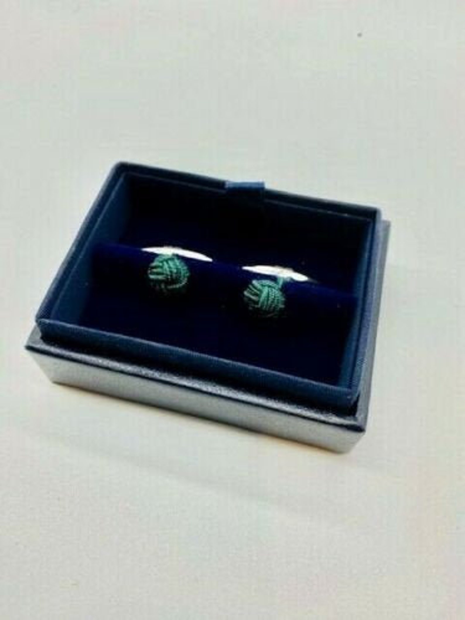 Ralph Lauren 925 solid Sterling Silver Cufflinks with Green Etsy
