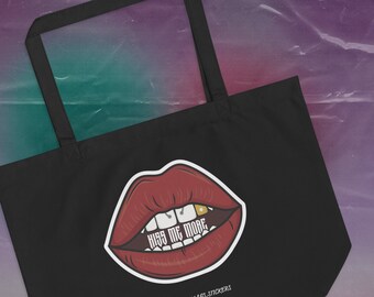 Kiss Me More - Doja Cat (ft. SZA) - Tote Bag - Song Lyrics - Music Inspired Artwork - Lips - Gift - thatshitslaps.stickers