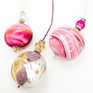 Alice Halskette Runde Anhänger - Murano Glas Gold Silber