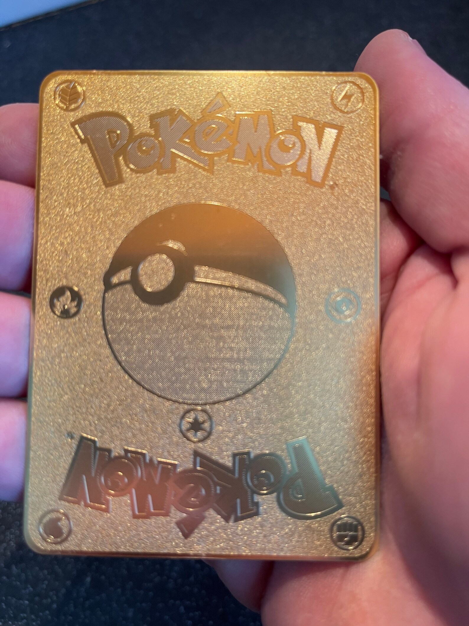 Gold Metal Pikachu Japanese Pokemon Playing Card Etsy UK