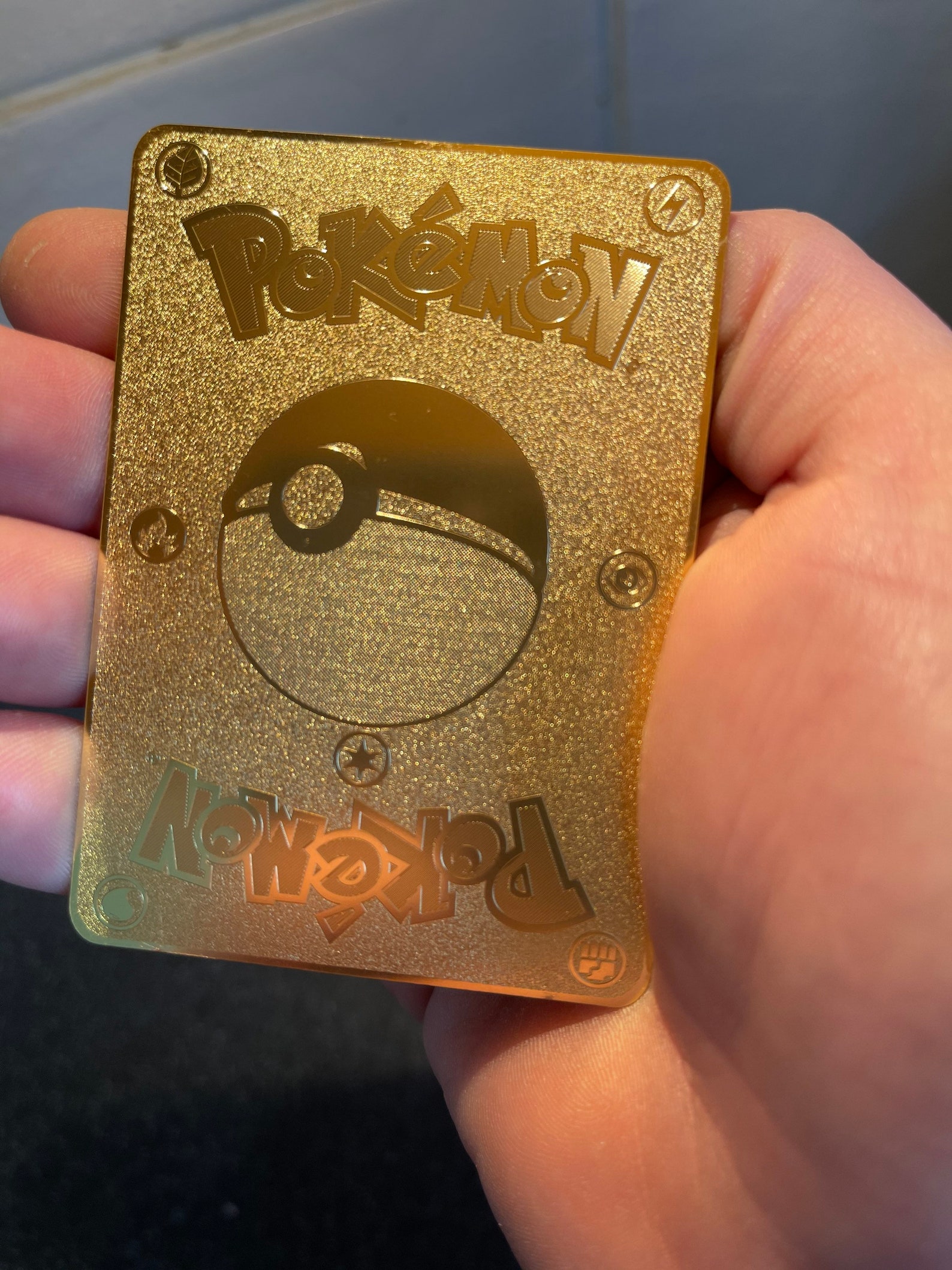 Pokemon Gold And Silver Pikachu Special delivery Pikachu gold metal shiny Pokemon card | Etsy