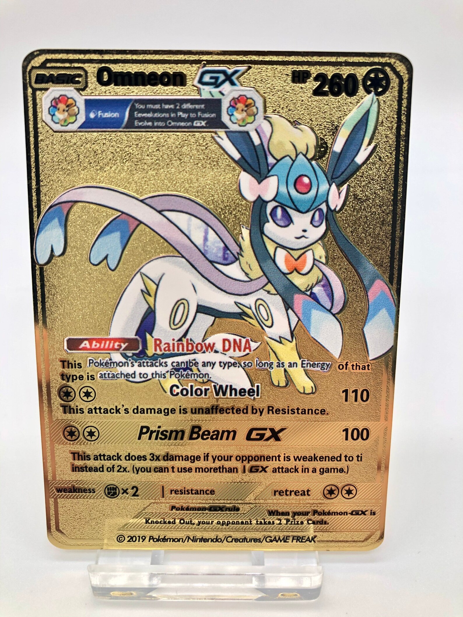 Omneon Pokemon card custom metal gold shiny card Etsy