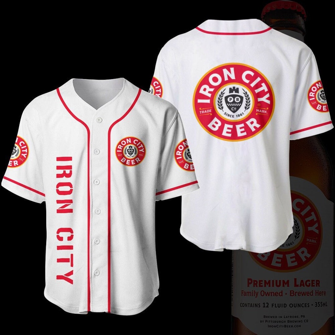 Iron City Beer Jersey Shirt Beer Lovers Baseball Jersey Etsy