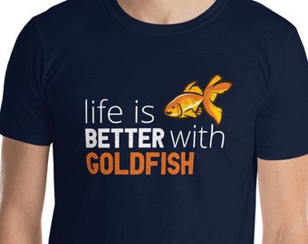 Goldfish Lover T-Shirt, Unisex T-Shirt, Goldfish Lover Gift, Goldfish Phrase Quote, Funny Goldfish Shirt, Poisson Rouge, Fishkeeping Shirt