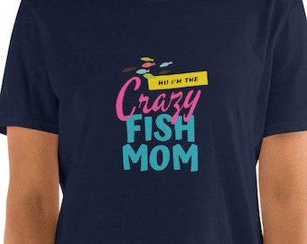 Galen fiskmamma akvariumtröja • Fiskälskare-tröja • Akvariumälskare-present • Fisksamlare-present • Akvariumälskare-t-shirt • Akvariefiskälskare